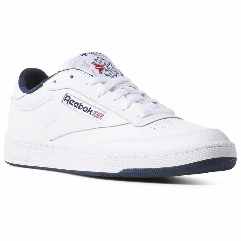 Tenisi Reebok Club C 85 Dama Albi/Bleumarin Romania GU9385GW